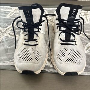 On Running Black and White Athletic Shoes